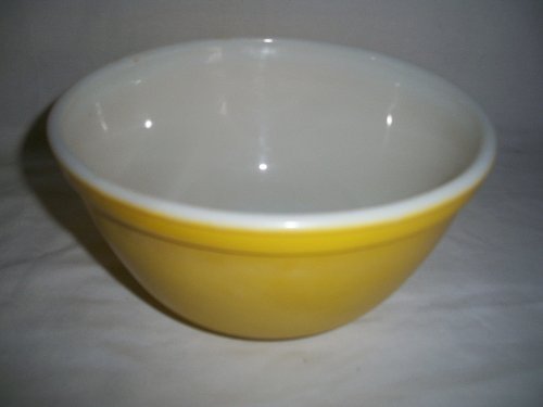 Vintage Pyrex (No. 402) Primary Yellow Nesting Mixing Serving Bowl (1.5 Qts) N2