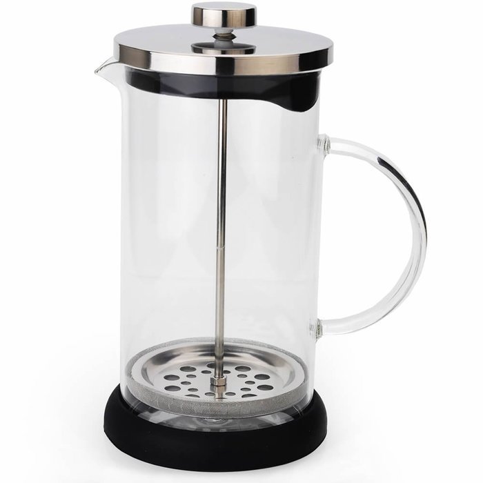 Teabloom French Tea Press 34 oz., All Glass Body Tea and Coffee Press, Stainless Steel Filter Press, Removable... N4