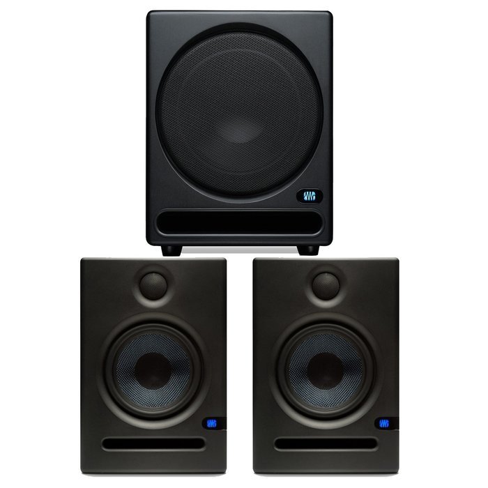 PreSonus Temblor T10 Studio Subwoofer With PreSonus Eris E5 Studio Monitor Pair