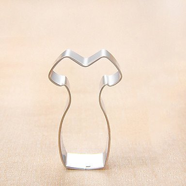 Sher Fashion Lady's Short Sleeved Skirt / Wedding Dress Shape Cookie Cutters Fruit Cut Molds Stainless Steel N2