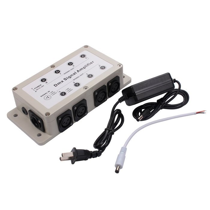 SUNWIN 8 Channel Output DMX512 DMX Signal Amplifier DMX LED Splitter Distributor N8