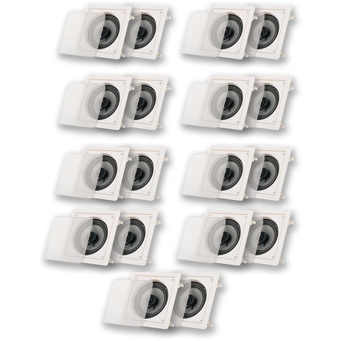 Acoustic Audio CS-I62S In Wall / Ceiling 6.5" Speakers 9 Pair Pack Home Theater 4500 Watts CS-I62S-9PR