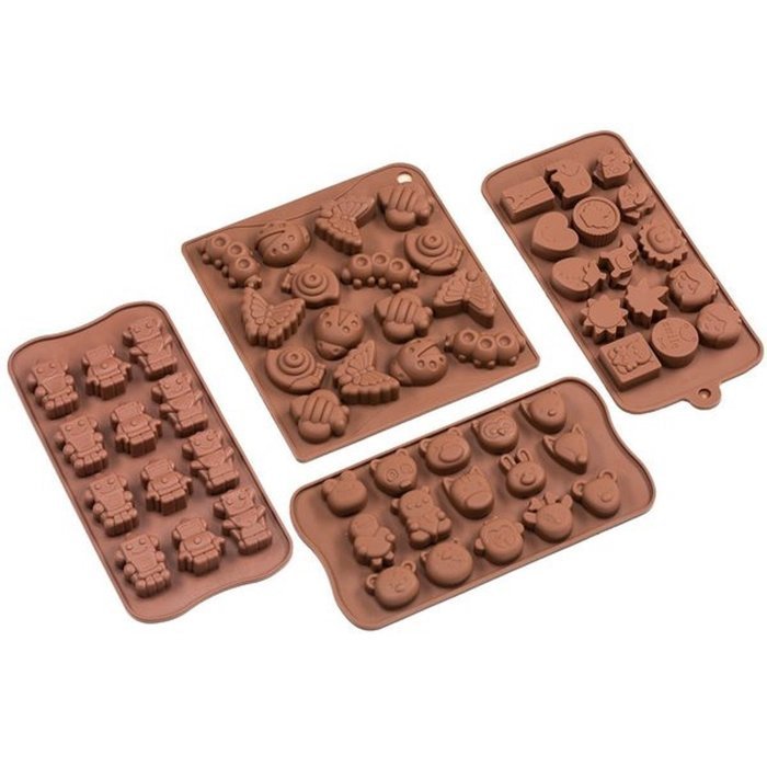 4-piece Chocoate Silicone Mold Set