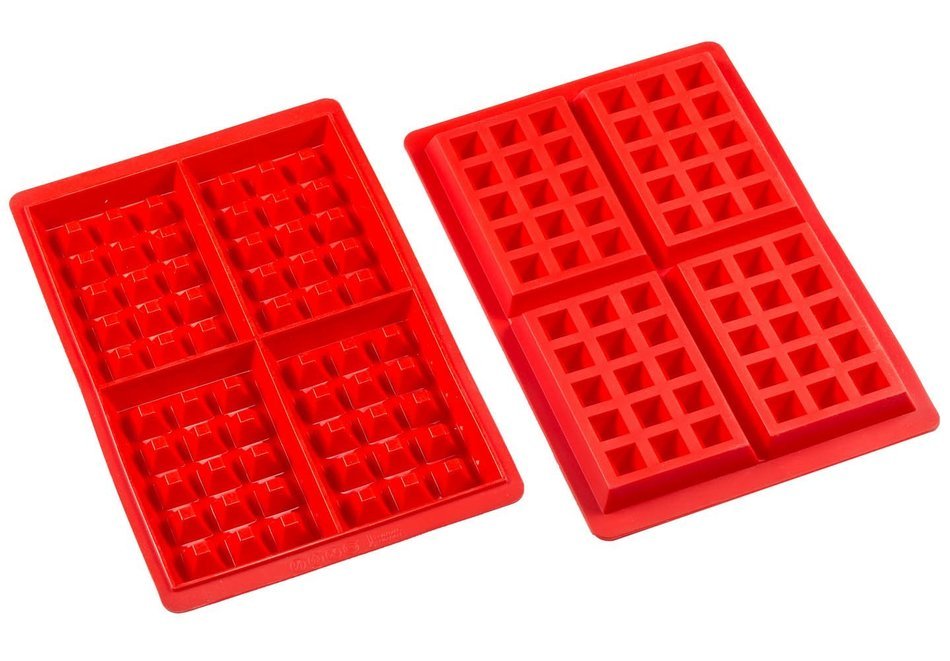 Sorbus&reg; 4 Cavity Silicone Waffle Mold, Non-Stick, Easy To Clean, Oven / Microwave / Dishwasher / Freezer safe,...