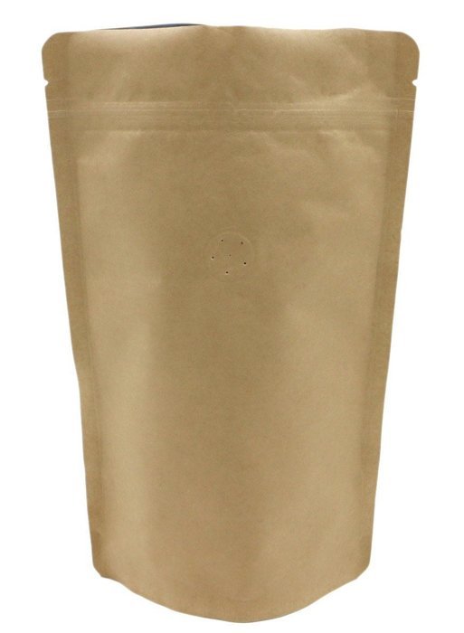 250g 8oz 1/2lb Kraft Paper Stand up Zipper Pouches Coffee Bags Coffee Pouches with Valve (Pack of 10) N3
