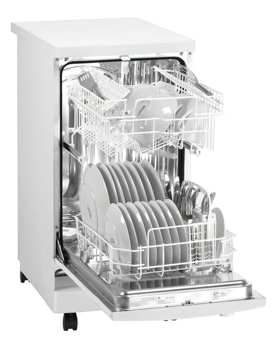Danby DDW1801MWP 18" Energy Star Rated Portable Dishwasher With 8 Place Settings 6 Wash Cycles Durable Stainless... N3