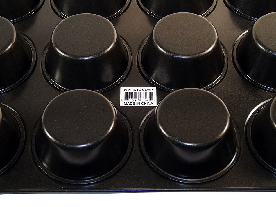 Heavy Duty 12 Cup Nonstick Muffin Pan - Full Size 10.25" X 13.5", for Cupcakes and Muffins. N4