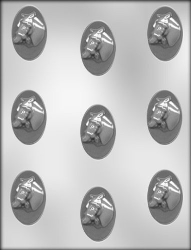 CK Products 1-7/8-Inch Horse Head on Oval Chocolate Mold