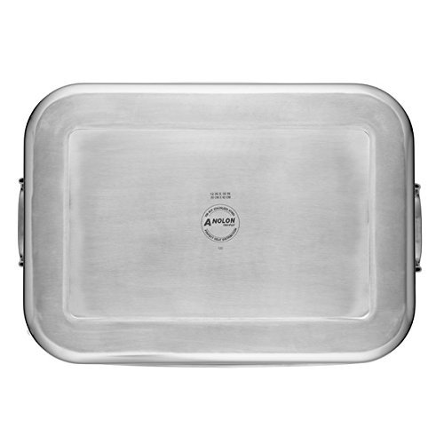 Tri-Ply Clad Stainless Steel 17-inch by 12-1/2-inch Large Rectangular Roaster with Nonstick Rack N4