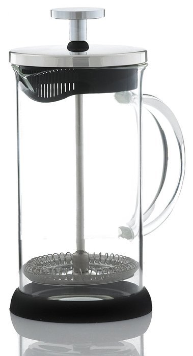 GROSCHE LISBON French press coffee and tea press, 350 ml 11.8 oz fl. oz capacity, Glass body with SS filter press... N2