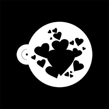 Sher Variety Heart Pattern Cake Stencil ,Wall Painting Stencils ,Coffee Stencil Template Mold Plastic,Cake Tools N2