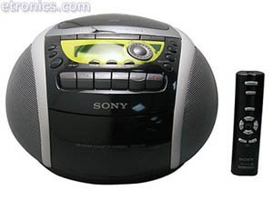 Sony CFD-E90 Psyc CD Radio Cassette Recorder Boombox (Black)