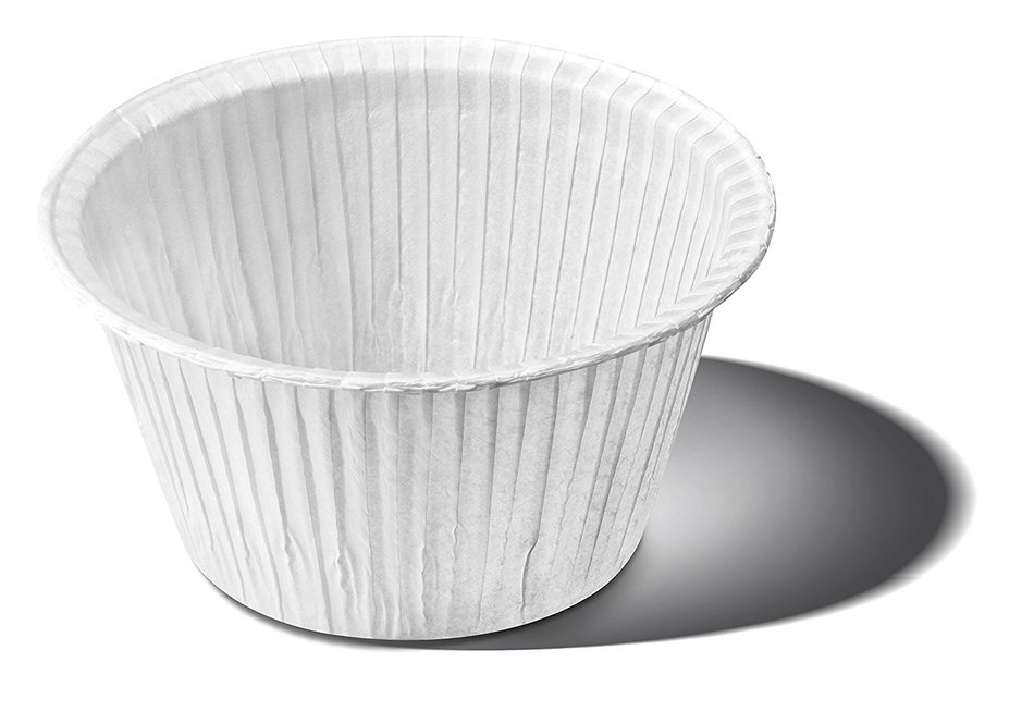 Single Potion Muffin Cups Free Standing Good For Cup Cakes, Quiche Or Souffle Corn Muffin Color WHITE Size B 2... N4