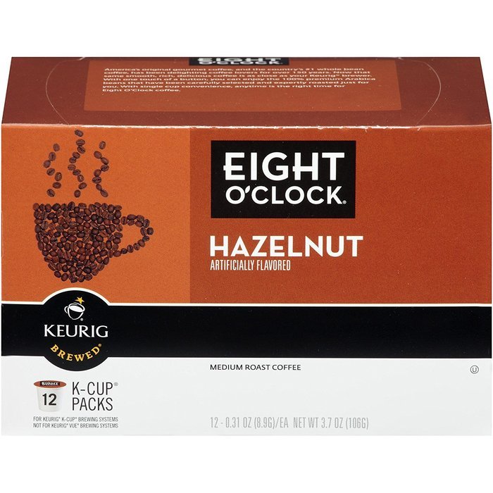 Eight O'Clock Coffee -K cups 12ct - Hazelnut - (Pack of 3)