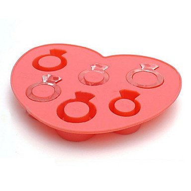 Y&XL&H Ring Ice Mould Silicone Ice Cubes Tray Pudding Jelly Mold (Random Color) N3
