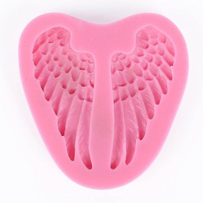 ETHAHE Angel Wings 2 Holes silicon Molding Fondant Tools Random Color N3