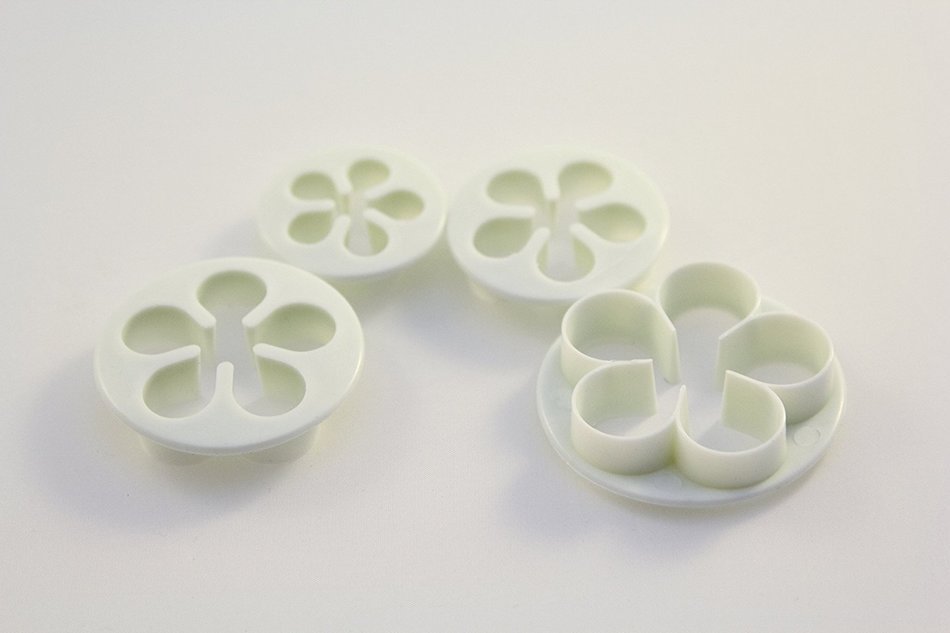 Sorcery Products Fondant Tool Set 4 FLOWER cookie CUTTERS N4