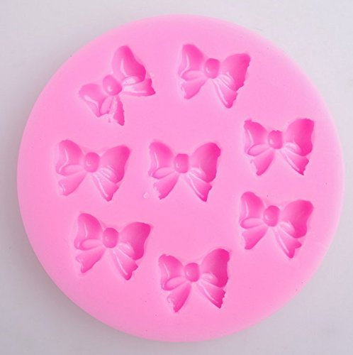 Yunko W0770 8 Mini Bows Silicone Mould Fondant Sugar Bow Craft Molds DIY Cake Decorating N2