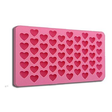 Sher 1 PCS 55 holes Mini heart silicone cake mold Baking Mould Chocolate Decoration Silicone DIY Heart Shape Mold N3