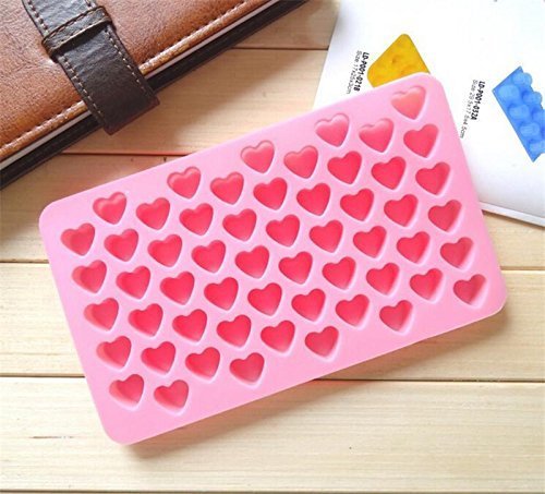 Ninewell 55-Cavity Love Heart Silicone Cake Soap Decoration Mold N4
