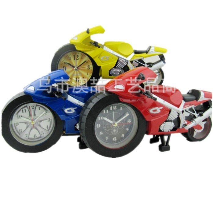 GC Luxury Retro Bicycle Style Alarm Clock Desk Clock Cool Model Clock Creative Bike Home Shelf Decorations Gifts... N2