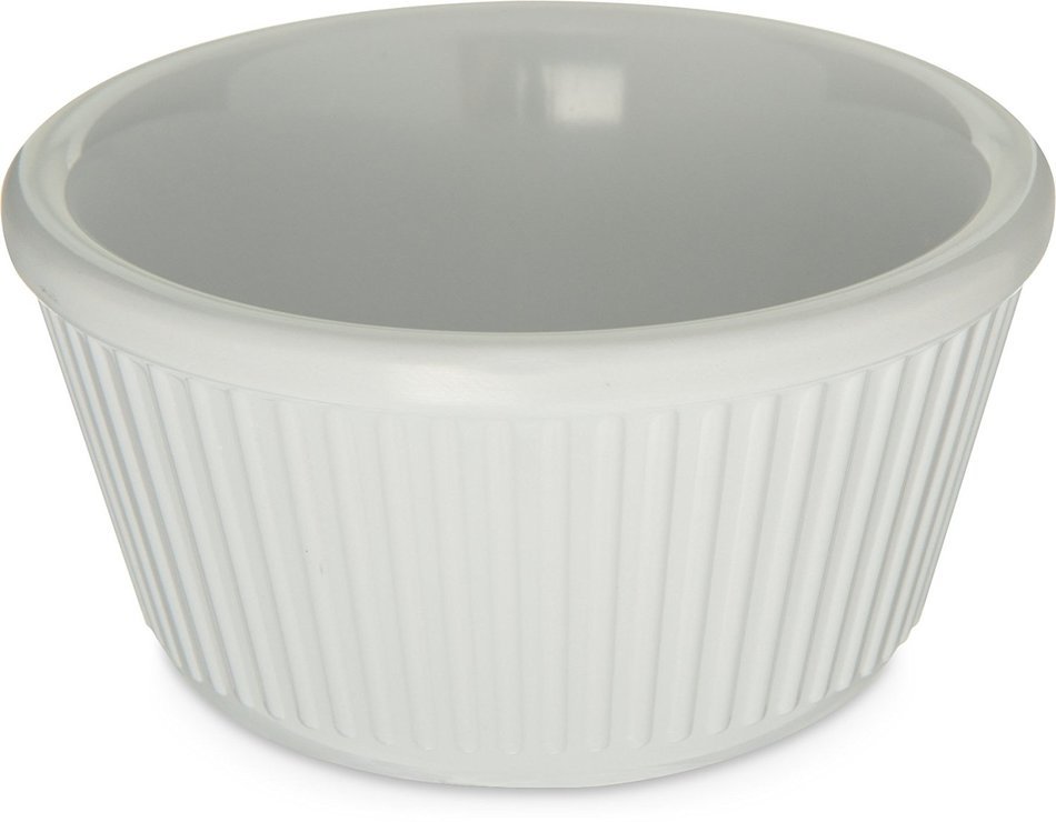 Carlisle S28702 Melamine Fluted Ramekin, 4-Ounce Capacity, 1.78" Height, White (Case of 48) N3