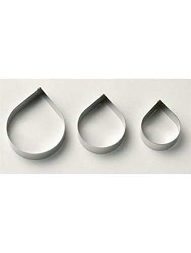 Sugarcraft Flower Petal Cutters - Rose Petal XL set of 3 Metal Cutters