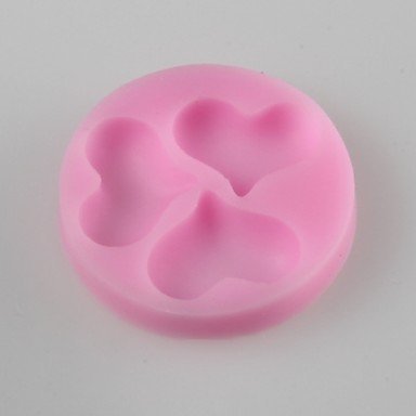 Y&XL&H Three Love Shaped Fondant Cake Chocolate Silicone Mold, Decoration Tools Bakeware N3