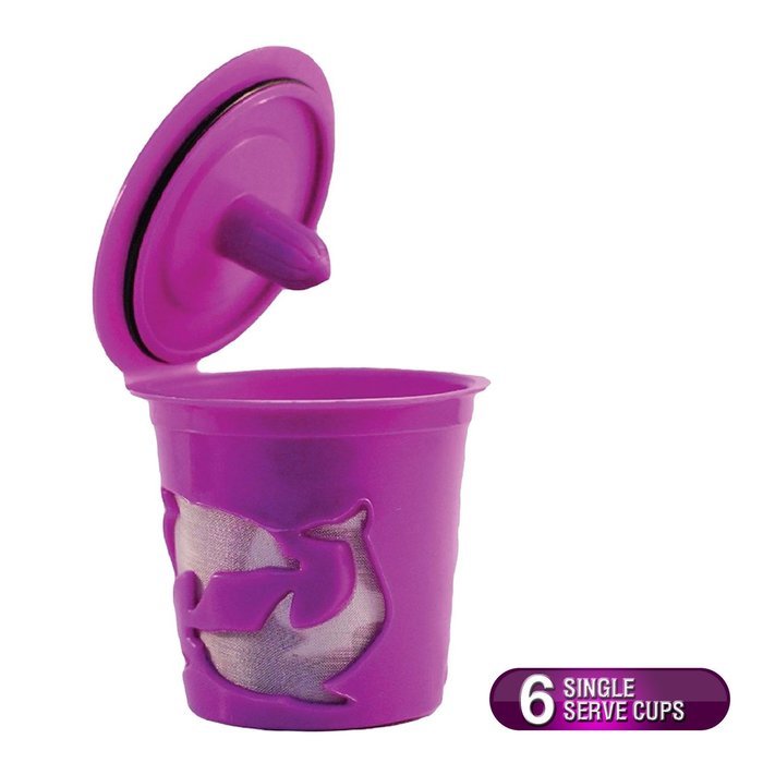 FROZ-CUP 2.0 - 6 Refillable/Reusable K Cups for Keurig 2.0 - K200, K300, K400, K500 Series and all 1.0 Brewers... N5