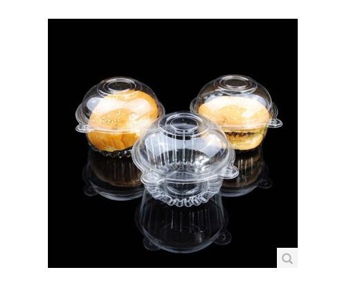 CAETLE&reg; 50 Large Single Clear Cupcake Pod Cake Muffin Carrier N2