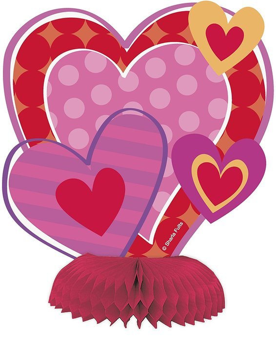 6" Mini I Heart Valentine Centerpiece Decorations, 4ct
