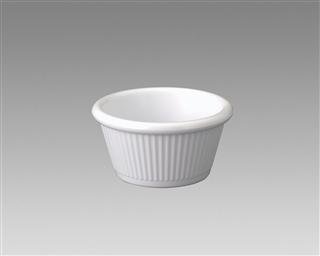 Gessner Products IW-0383A-WH 3 oz. Fluted ramekin- Case of 12