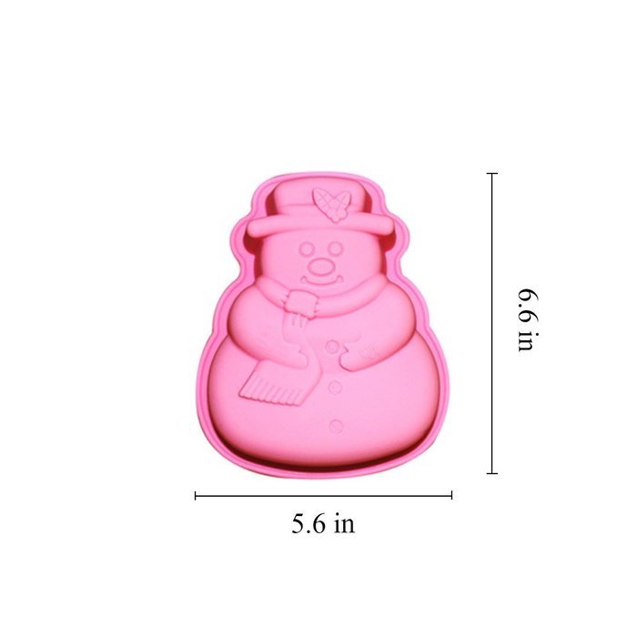 Naimo Nonstick Reusable Set of 5 Silicone Cupcake Makers Holiday Pattern Baking Tools for Christmas N3
