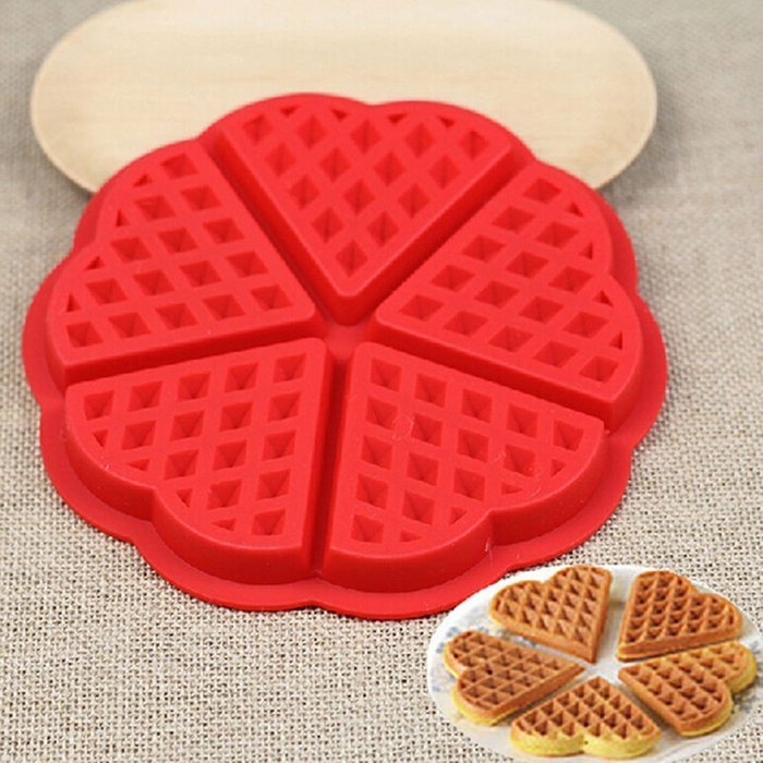 Silicone Waffle Mold Maker Pan Microwave Baking Cookie Cake Muffin Bakeware Kitchen Tools Random Color N5