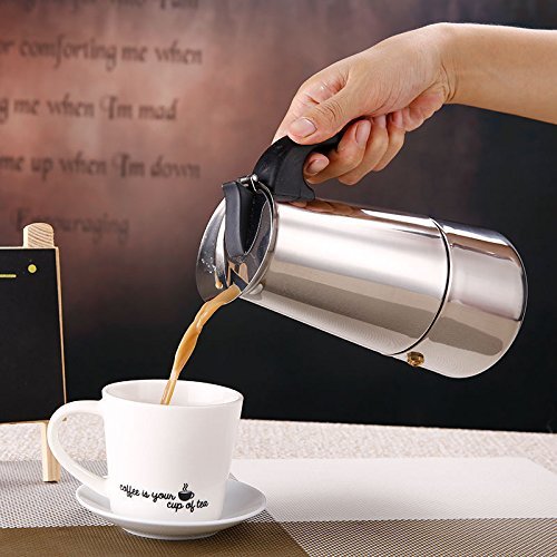 Italian Stainless Stovetop Expresso Latte Coffee Maker MOKA Percolator (100ML)