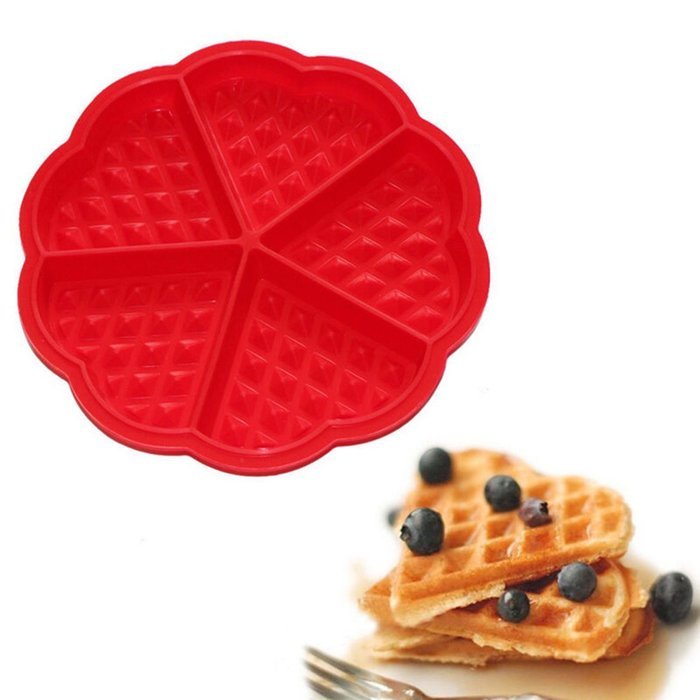 Silicone Waffle Mold Maker Pan Microwave Baking Cookie Cake Muffin Bakeware Kitchen Tools Random Color N6