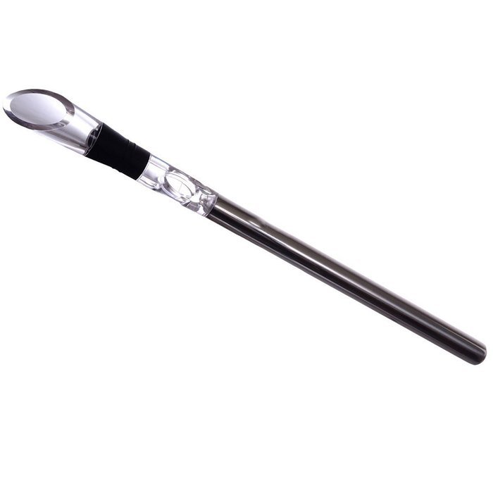 Vivian Wine Chiller 3-in-1 Wine Bottle Cooler Stick Stainless Steel Chiller Cooling Rod Air Aerator and Pourer N6