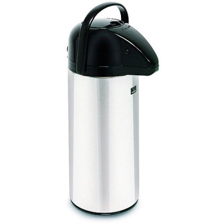 BUNN 2.2 Liter Push-Button Airpot, Glass Lined, 28696.0002, Stainless Steel