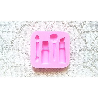 Sher Bakeware Silicone Makeup Pen Baking Molds for Fondant Candy Chocolate Cake (Random Colors) N3