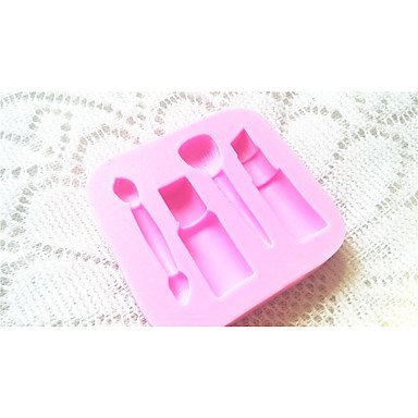Sher Bakeware Silicone Makeup Pen Baking Molds for Fondant Candy Chocolate Cake (Random Colors) N4