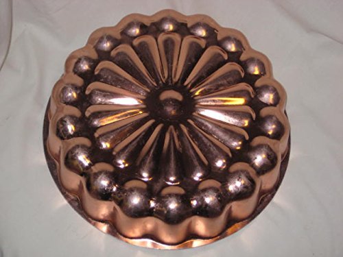 Vintage Coppertone Copper Tone FLOWER Aluminum 11x3 Inch Jell-o Mold / Caking Baking Pan