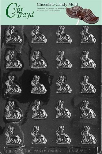 Cybrtrayd E001 Sitting Bunny Easter Chocolate/Candy Mold, Bite Size