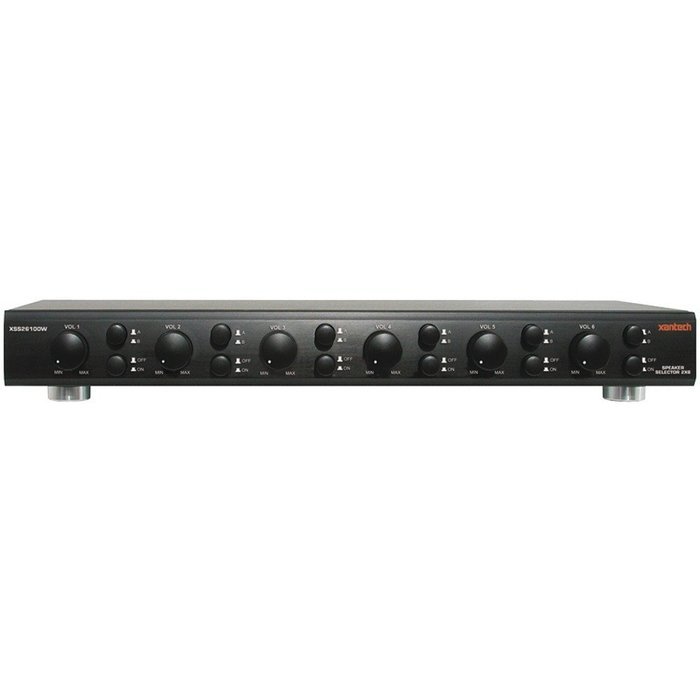 1 - Speaker Selectors (6 zones), Allows switching between 2 receivers & 6 zones with selectable impedance matching...