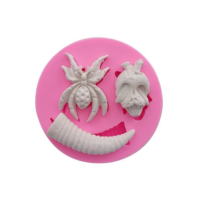 WYD Halloween Decorative Fondant Silicone Mold,Handmade Soap Mold,Cake Mold Decorating,Fondant Baking Mold,Jelly... N13