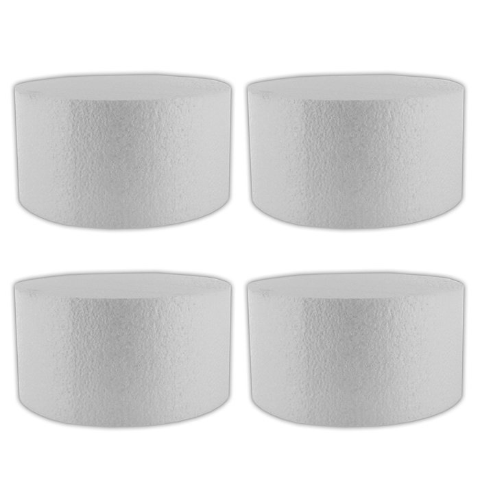 Cake Dummy Round, 8 x 4 Inches, 4 Count by GSA N2