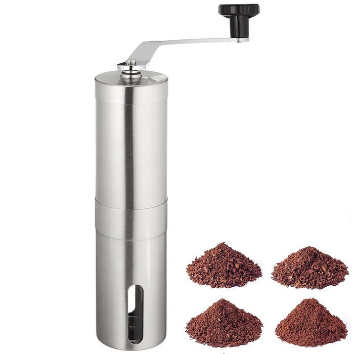 Panesor Portable Manual Hand Coffee Grinder with Adjustable Ceramic Burr, Best Coffee Bean Grinder Mill Stainless... N5