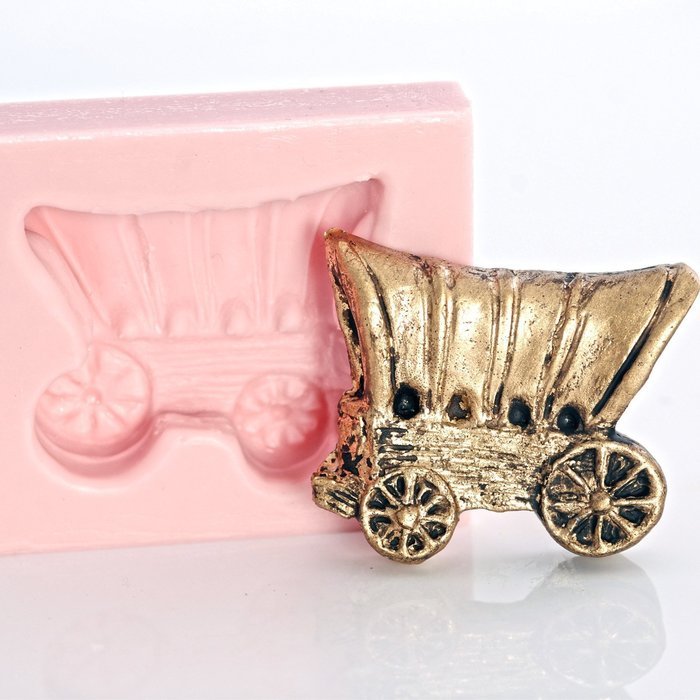 Covered Wagon Silicone Mold Easy to use with Chocolate, Fondant, Candy, Resin, Polymer Clay, Metal Clay. Jewelry... N2