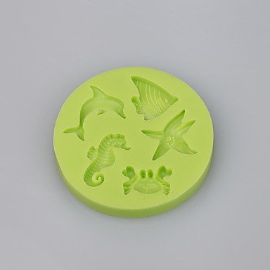 Y&XL&H Sealife Seahorse Shells CupCake Decoration Silicone Fondant Mold Sugarcraft Tools Polymer Clay Chocolate... N2