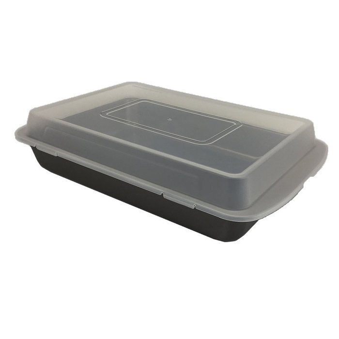 3 Pack of Baker's Secret Premium Nonstick 13"x9 " Cook 'N Carry Cake Pan with Lid N2