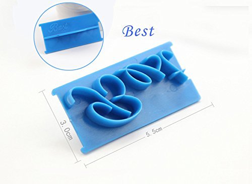 Anyana 6pcs set Happy Birthday & Best Wishes & Congratulations & Anniversary Plastic Cookie Cutter Cake Mould... N6